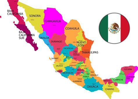 mapa mexico con nombres